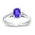 0.50cttw Tanzanite and Diamond Ring in 14k White Gold