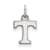 Rhodium Over Sterling Silver LogoArt University of Tennessee Extra Small Pendant