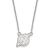 Rhodium Over Sterling Silver NHL LogoArt New Jersey Devils Small Necklace
