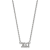 Rhodium Over Sterling Silver LogoArt Chi Omega Medium Pendant Necklace