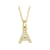 14K Yellow Gold Diamond A Initial Pendant With Chain