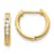 10k Yellow Gold 7/16", Polished 0.12ctw Diamond Hinged Hoop Earrings