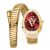 Christian Van Sant Women's Naga Red Dial, Yellow Stainless Steel Watch