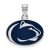 Sterling Silver Rhodium-plated LogoArt Penn State University Small
Enamel Pendant