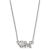 Rhodium Over Sterling Silver LogoArt Phi Mu Medium Pendant Necklace