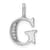 14K White Gold Diamond Letter G Initial Pendant