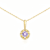 Natural Purple Amethyst 14K Yellow Gold Over Sterling Silver Round Shape
Pendant with Chain