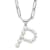Rhodium Over Sterling Silver 3-5.5mm Freshwater Cultured Pearl LETTER P
18-inch Necklace