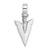 Rhodium Over 14k White Gold 3D Textured Arrowhead Charm
