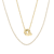 CZ Initial Q Tennis Necklace And Pendant Set In 14K Gold Over Brass 4.05ctw