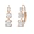 White Cubic Zirconia 14k Rose Gold Earrings With Velvet Gift Box 2.00ctw