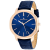Christian Van Sant Men's Octavius Slim Blue Dial, Rose Bezel, Blue
Leather Strap Watch