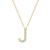10K Yellow Gold Block Yellow Diamond Initial Letter J Pendant with
Yellow Gold Chain, 0.03ctw