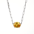 Yellow Cubic Zirconia Rhodium Over Sterling Silver Paperclip Necklace 4.08ctw