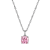 Pink And White Cubic Zirconia Platinum Over Silver October Birthstone
Pendant With Chain 7.12ctw