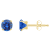 5mm Round Lab Created Sapphire 10k Yellow Gold Stud Earrings