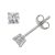 Sterling Silver 4mm Cubic Zirconia April Birthstone Series Stud Earrings