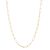 14K Yellow Gold Over Sterling Silver 5mm Diamond Cut Paperclip Chain Necklace