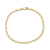 14K Yellow Gold Over Sterling Silver 2.75mm Curb Chain Bracelet