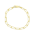 14K Yellow Gold Over Sterling Silver 5mm Paperclip Chain Bracelet
