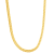 14K Yellow Gold Over Sterling Silver 3.3mm Foxtail Chain Necklace