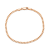 14K Rose Gold Over Sterling Silver 2.75mm Curb Chain Bracelet