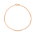 14K Rose Gold Over Sterling Silver 2mm Curb Chain Anklet