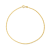 14K Yellow Gold Over Sterling Silver 2mm Curb Chain Anklet
