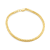14K Yellow Gold Over Sterling Silver 3.85mm Wheat Chain Bracelet