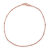 14K Rose Gold Over Sterling Silver 2.3mm Rosary Snake Chain Anklet