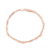 14K Rose Gold Over Sterling Silver 3mm Singapore Chain Bracelet