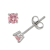 Sterling Silver 4mm Cubic Zirconia October Birthstone Series Stud Earrings