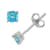 Sterling Silver 4mm Cubic Zirconia December Birthstone Series Stud Earrings
