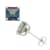 10K WHITE GOLD PRINCESS CUT MYSTIC BLUE TOPAZ EARRINGS, 2.6ctw