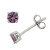 Sterling Silver 4mm Cubic Zirconia June Birthstone Series Stud Earrings