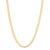 14K Yellow Gold Over Sterling Silver 6mm Bismark Chain Necklace