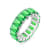 The Colored Cubic Zirconia Ring- Sterling Silver, Green