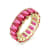 The Colored Cubic Zirconia Ring- 14K Gold Over Sterling Silver, Fuschia