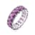 The Colored Cubic Zirconia Ring- Sterling Silver, Purple