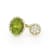 14K Yellow Gold Peridot and Diamond Ring