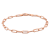 3.5MM Fancy Paperclip Chain Bracelet in 18K Rose Gold Over Sterling Silver