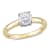 3/4 CT DEW Created Moissanite Solitaire Engagement Ring 14K Yellow Gold