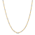 1.3MM White Beaded Chain Necklace in Yellow Plated Sterling Silver