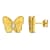 1/4 CT TGW Created White Sapphire Butterfly Stud Earrings in Yellow
Plated Sterling Silver