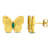1/4 CT TGW Created Emerald Butterfly Stud Earrings in Yellow Plated
Sterling Silver