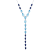 14 1/2 CT TGW Sky London and Swiss Blue Topaz Lariat Necklace in
Sterling Silver