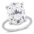8-1/10 CT DEW Created Moissanite Engagement Ring in 10K White Gold