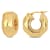 23MM Wide Diamond Cut Huggie Earrings in 18K Yellow Gold Over Sterling Silver