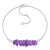 1 1/3 CT TGW Amethyst Bead Chain Bracelet in Sterling Silver