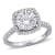 2-1/2 CT DEW Created Moissanite Halo Engagement Ring in 10K White Gold